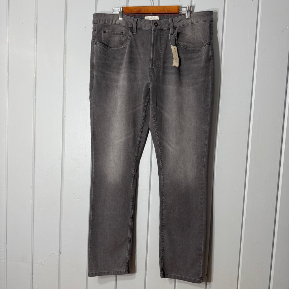 JACHS New‎ York Jeans Mens  Gray Denim Mid Rise Straight Fit 40X32